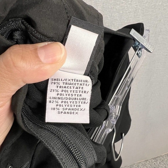 Diane Von Furstenberg Cropped Pants Size 6 Black Crepe Pleated Side Tie Pocket - Picture 16 of 16